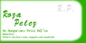 roza pelcz business card